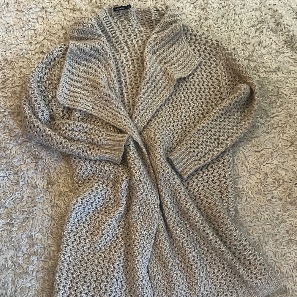 Large oversized chunky knit cardigan sweater